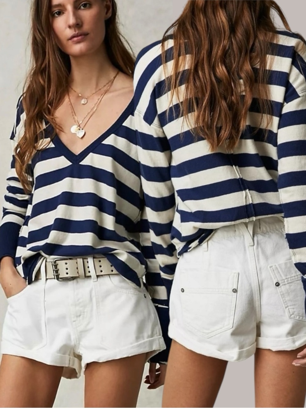 Free People Beginner’s Luck Slouch Shorts in Optic White Size 31 NWT NEW